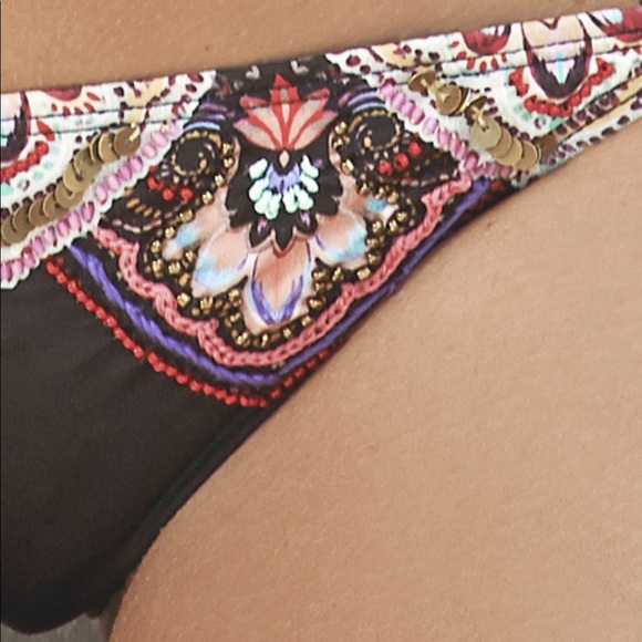 PilyQ San Sebastian Embroidered Bikini Bottom  L - Picture 2 of 8